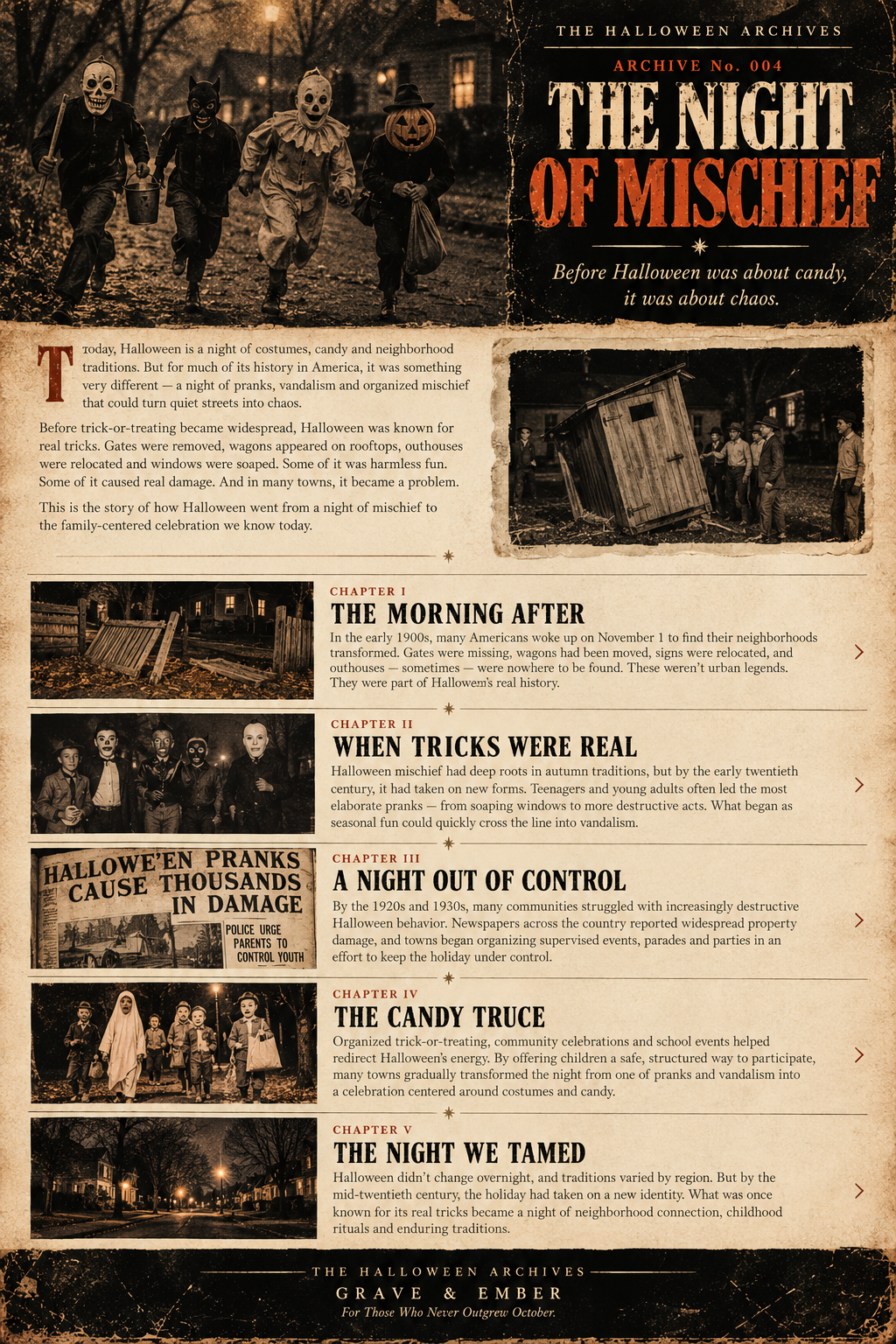 The Night of Mischief: When Halloween Was About Tricks, Not Treats | The Halloween Archives No. 004