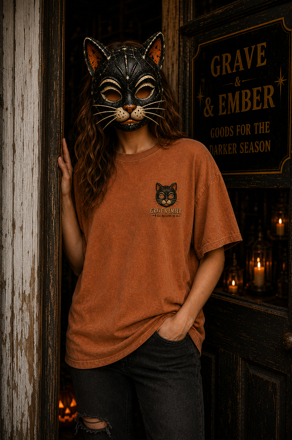 One of Them Wasn't Wearing a Mask | Vintage Halloween Graphic Tee-12
