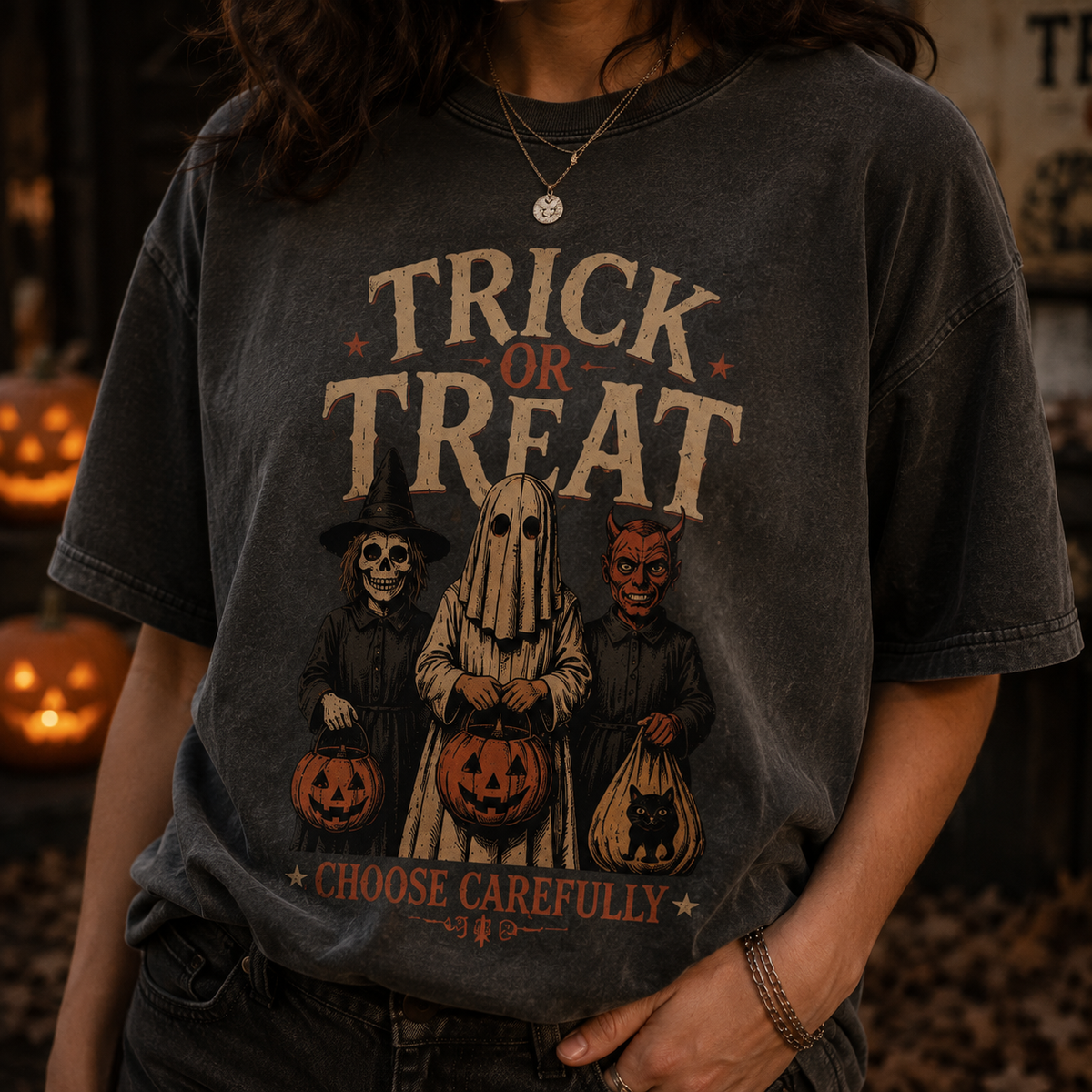 Trick or Treat – Vintage Halloween Graphic Tee