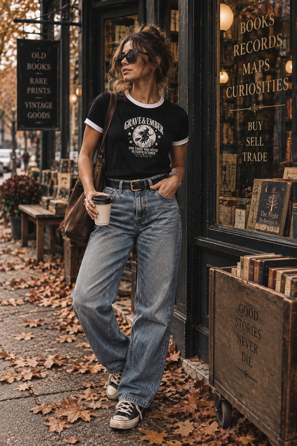 October Forever – Halloween Cropped Ringer Tee