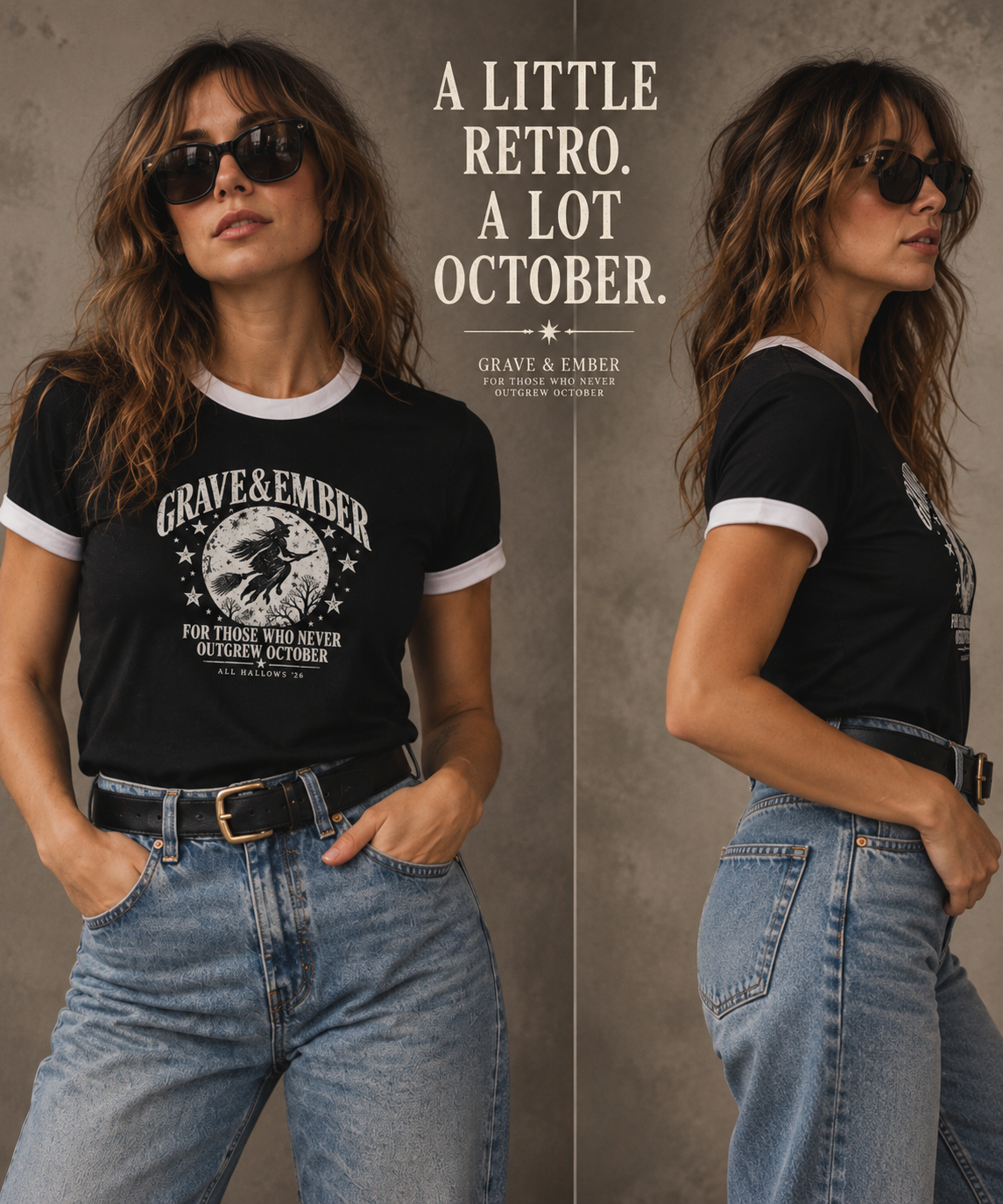 October Forever – Halloween Cropped Ringer Tee