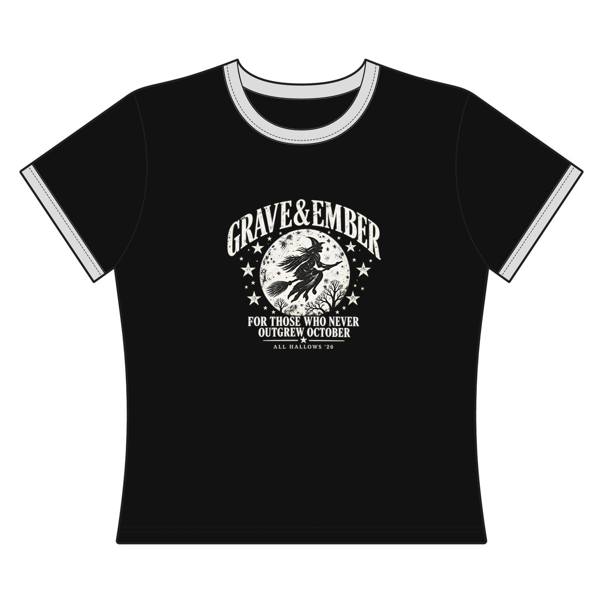 October Forever – Halloween Cropped Ringer Tee