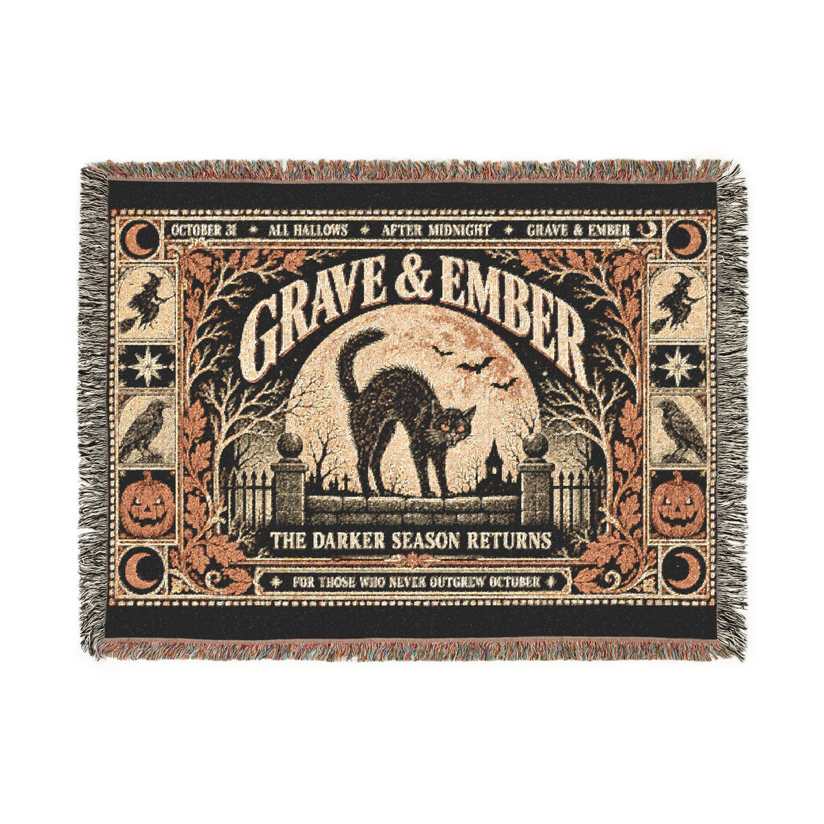 The Darker Season – Woven Halloween Tapestry Throw
